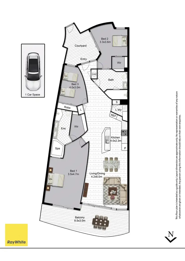 Floorplan of Homely unit listing, Unit 206/42 Queen Street, Kings Beach QLD 4551