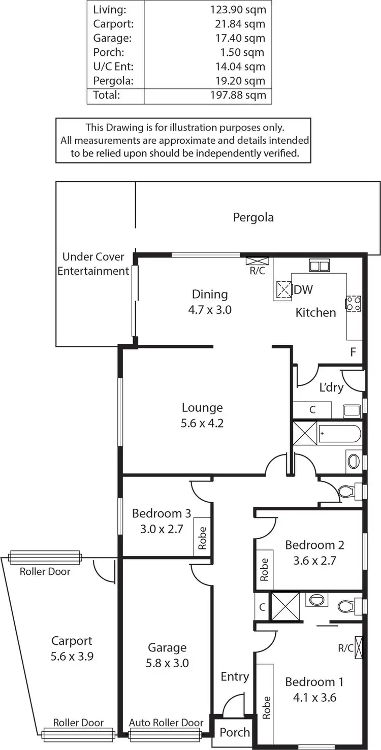 Floorplan of Homely house listing, 1b Lasscock Avenue, Findon SA 5023