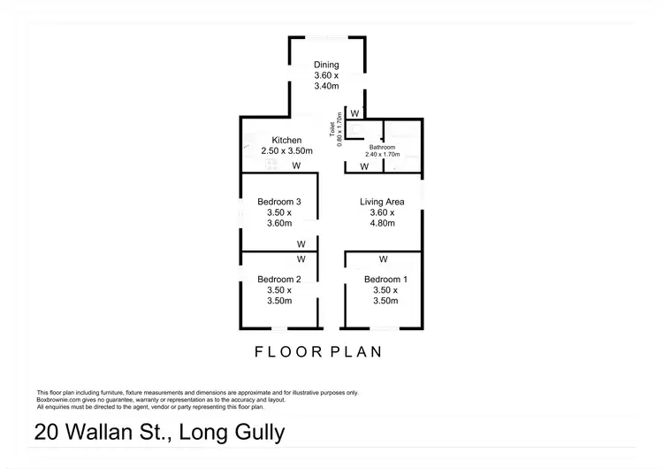 Floorplan of Homely house listing, 20 Wallan Street, Long Gully VIC 3550