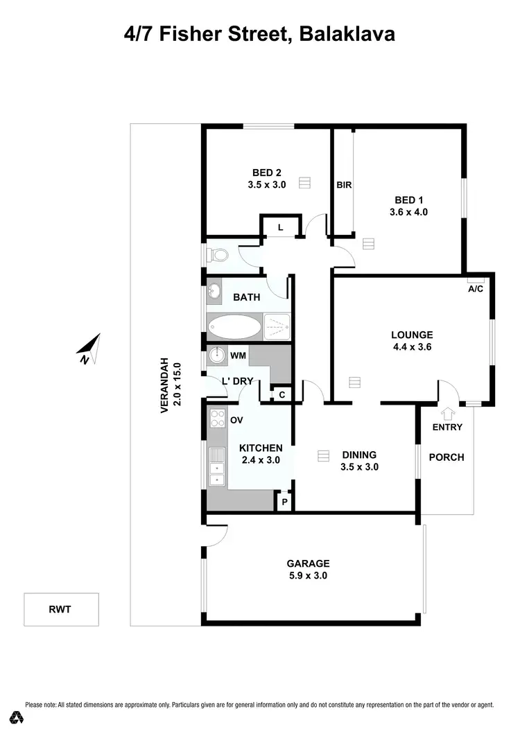 Floorplan of Homely house listing, 4/7 Fisher Street, Balaklava SA 5461