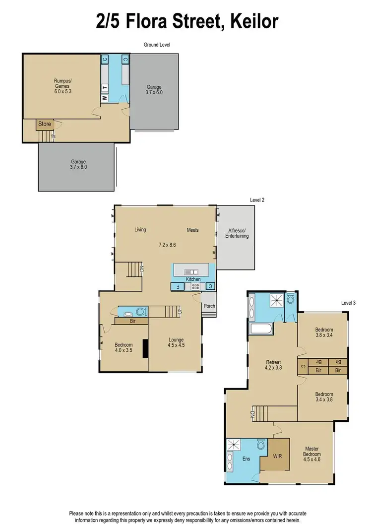 Floorplan of Homely townhouse listing, 2/5 Flora Street, Keilor VIC 3036