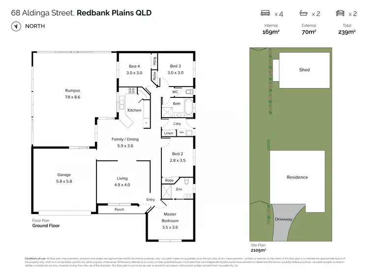 Floorplan of Homely house listing, 68 Aldinga Street, Redbank Plains QLD 4301