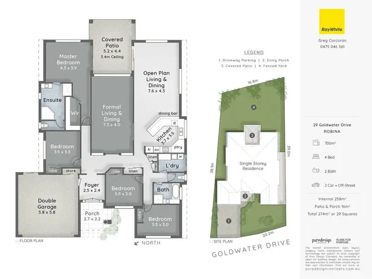 Floorplan of Homely house listing, 29 Goldwater Drive, Robina QLD 4226