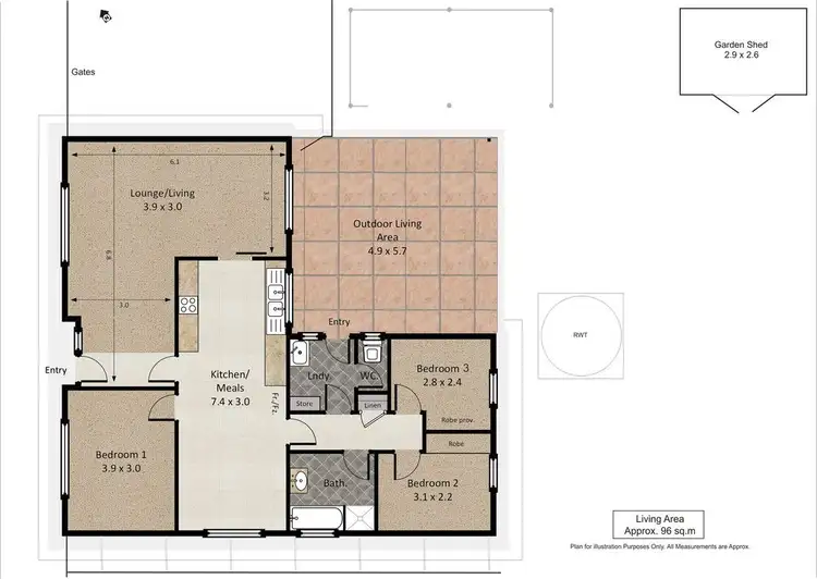 Floorplan of Homely house listing, 71 Pyap Street, Renmark SA 5341