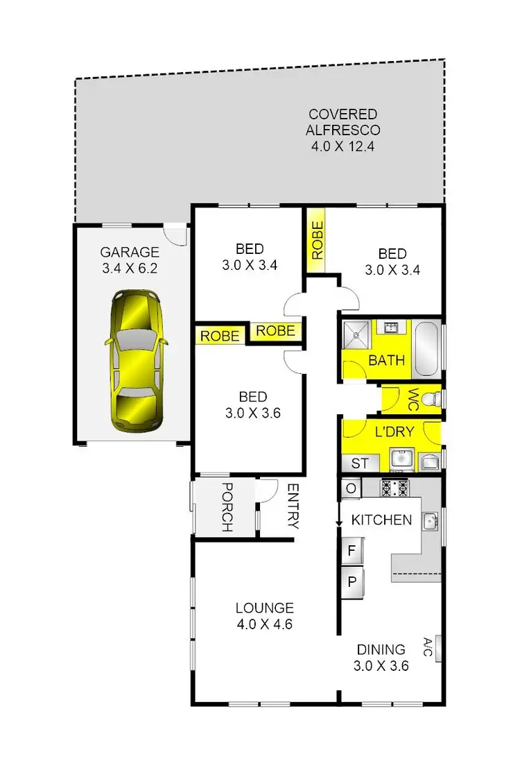 Floorplan of Homely house listing, 15 Moran Place, Norlane VIC 3214