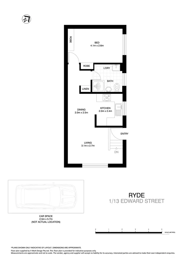 Floorplan of Homely apartment listing, 1/13 Edward Street, Ryde NSW 2112