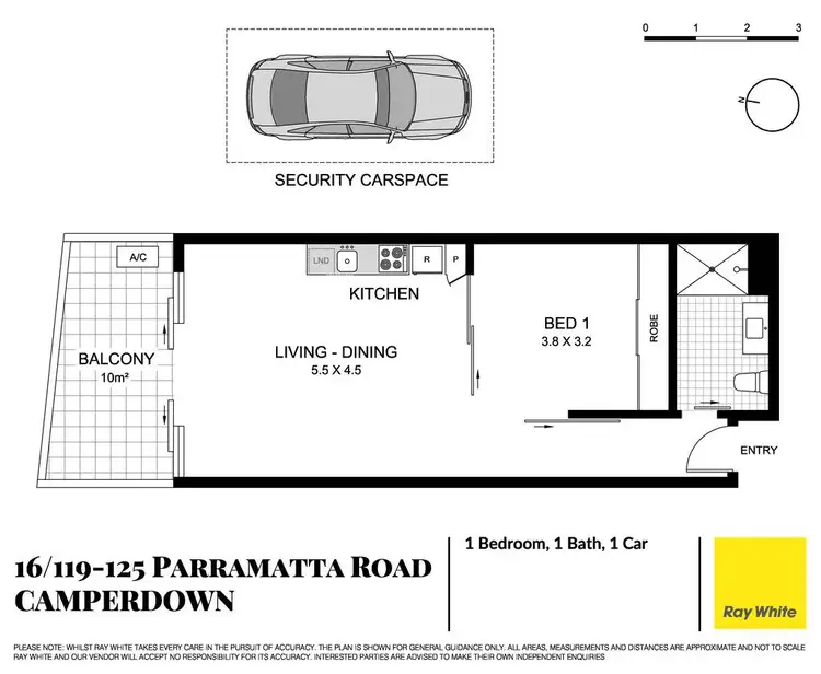Floorplan of Homely apartment listing, 16/119-125 Parramatta Road, Camperdown NSW 2050