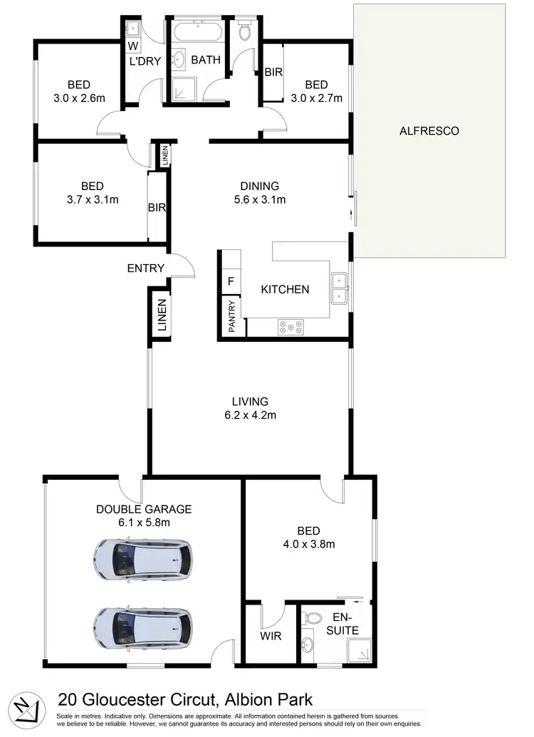 Floorplan of Homely house listing, 20 Gloucester Circuit, Albion Park NSW 2527