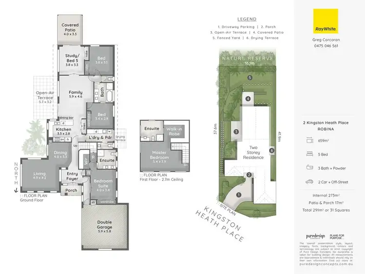Floorplan of Homely house listing, 2 Kingston Heath Place, Robina QLD 4226