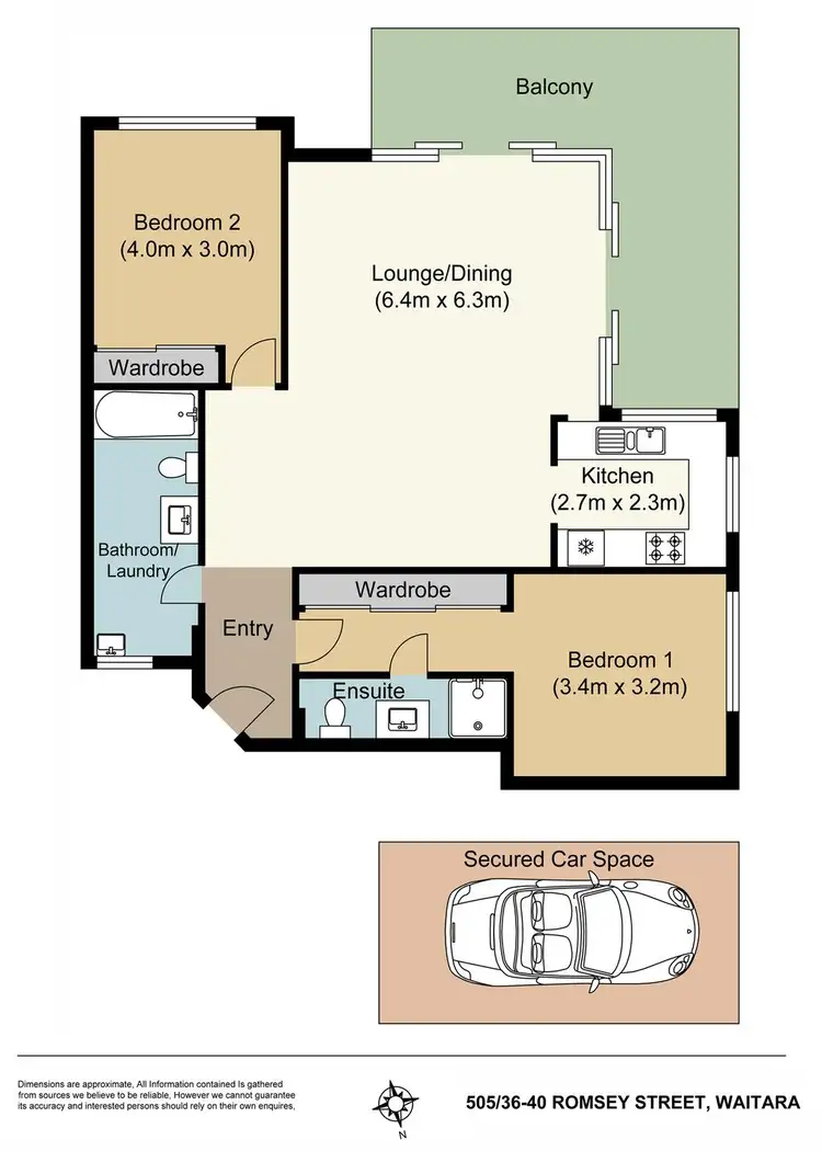 Floorplan of Homely unit listing, 505/36-40 Romsey Street, Waitara NSW 2077