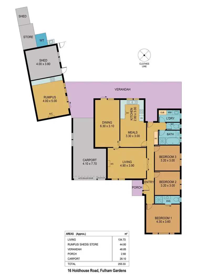 Floorplan of Homely house listing, 16 Holthouse Road, Fulham Gardens SA 5024