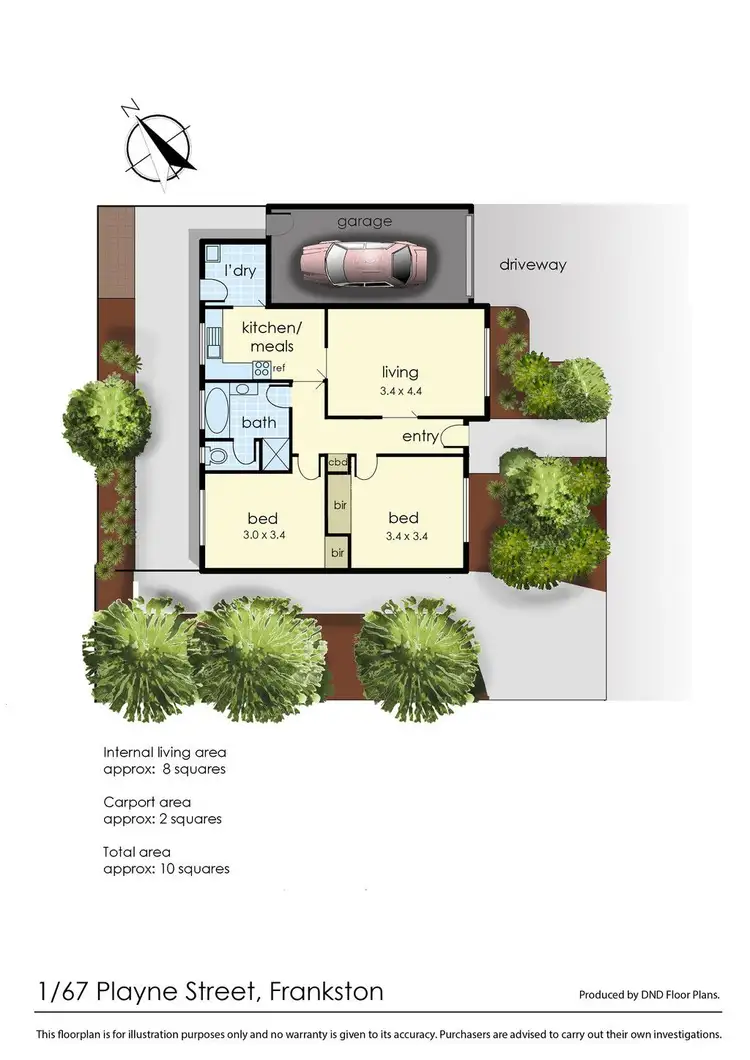 Floorplan of Homely unit listing, 1/67 Playne Street, Frankston VIC 3199