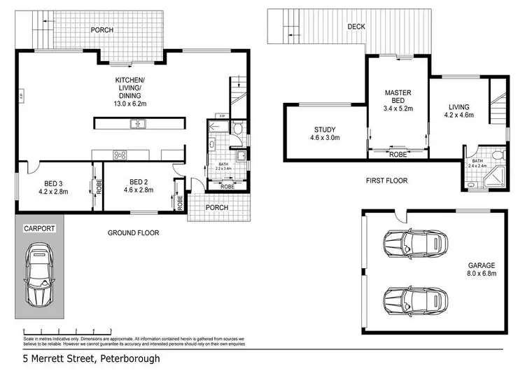 Floorplan of Homely house listing, 5 Merrett Street, Peterborough VIC 3270