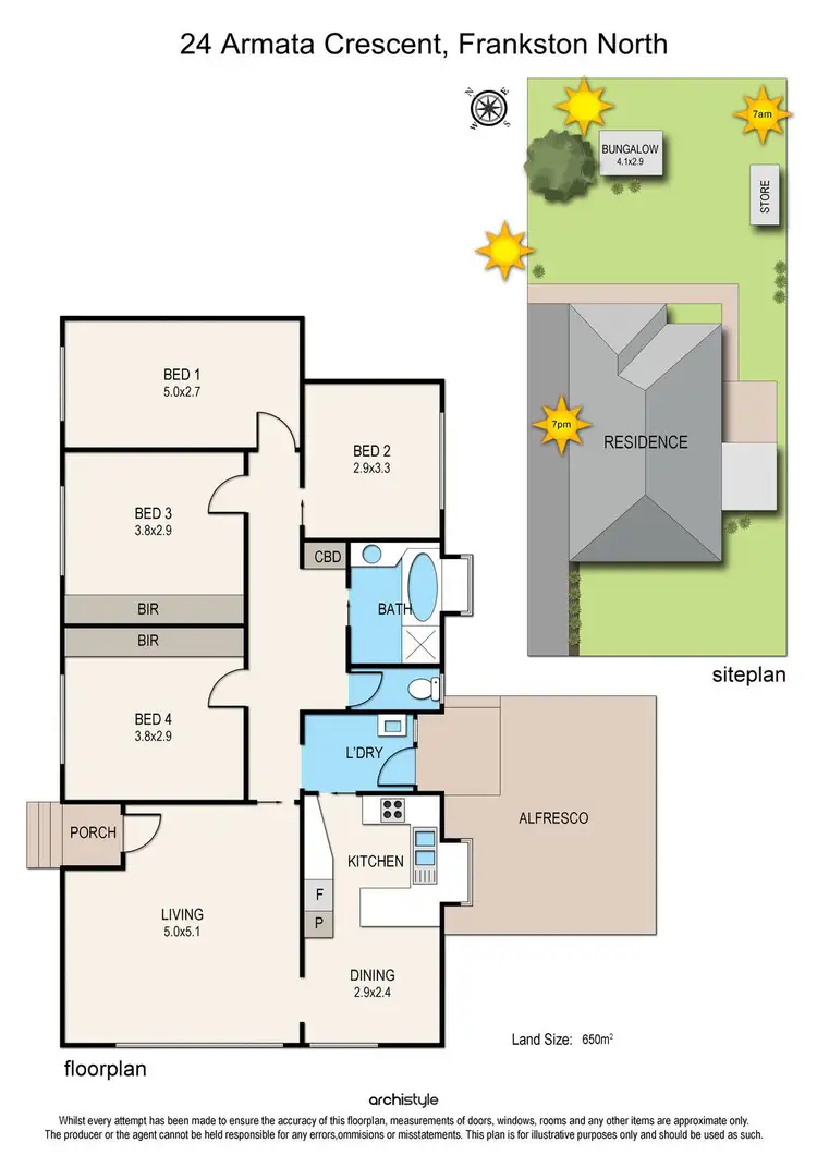 Floorplan of Homely house listing, 24 Armata Crescent, Frankston North VIC 3200