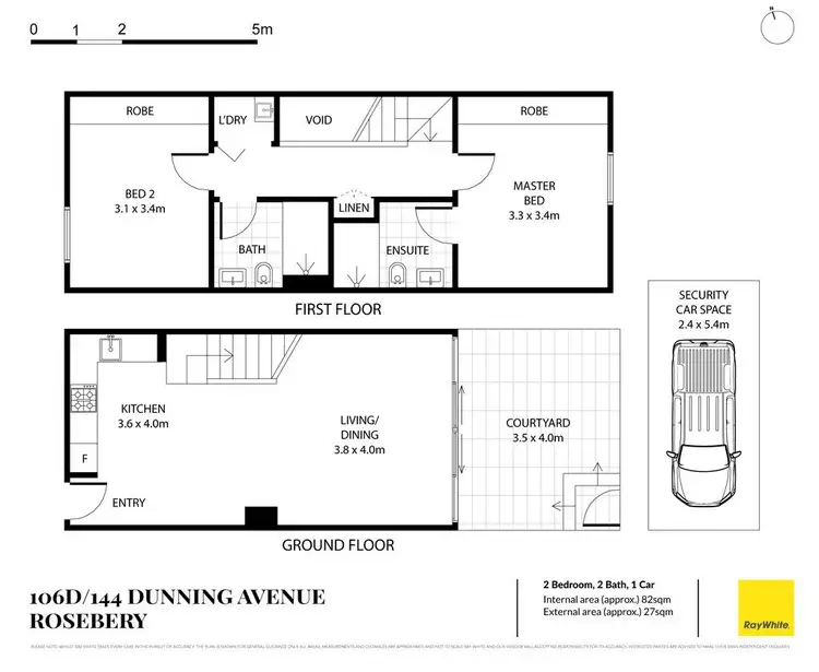 Floorplan of Homely apartment listing, 106D/144 Dunning Avenue, Rosebery NSW 2018