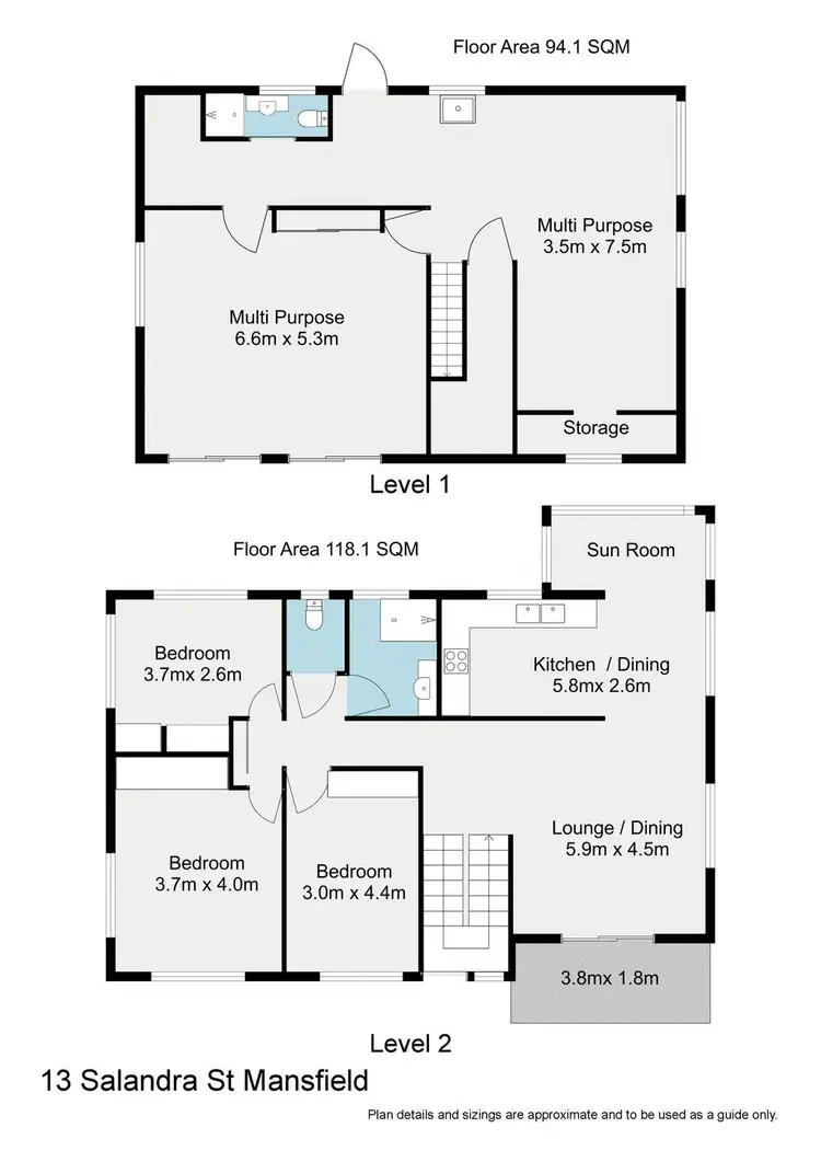 Floorplan of Homely house listing, 13 Salandra Street, Mansfield QLD 4122