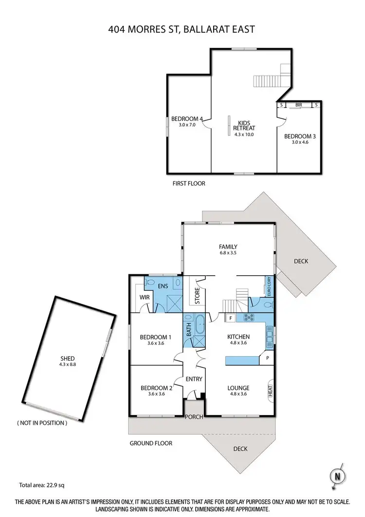 Floorplan of Homely house listing, 404 Morres Street, Ballarat East VIC 3350