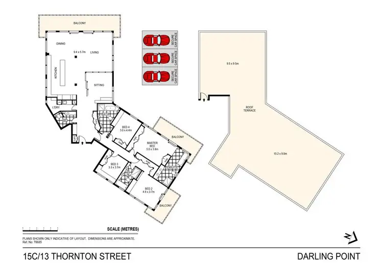 Floorplan of Homely apartment listing, 15A & 15C/13 Thornton Street, Darling Point NSW 2027