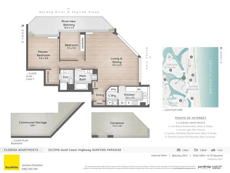 Floorplan of Homely apartment listing, 23/2916 Gold Coast Highway, Surfers Paradise QLD 4217