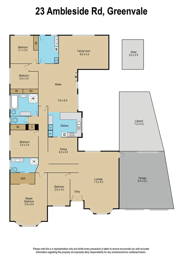 Floorplan of Homely house listing, 23 Ambleside Road, Greenvale VIC 3059