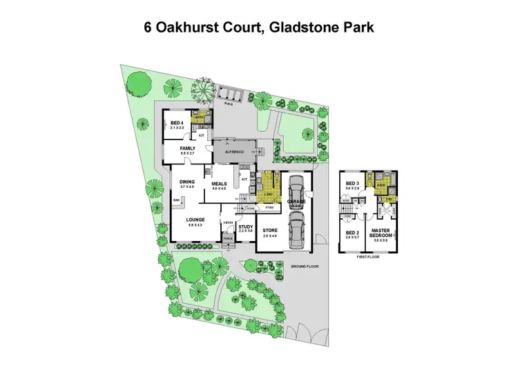 Floorplan of Homely house listing, 6 Oakhurst Court, Gladstone Park VIC 3043