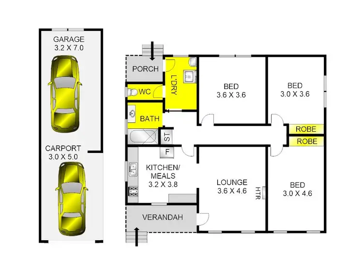 Floorplan of Homely house listing, 3 Lofty Court, Corio VIC 3214