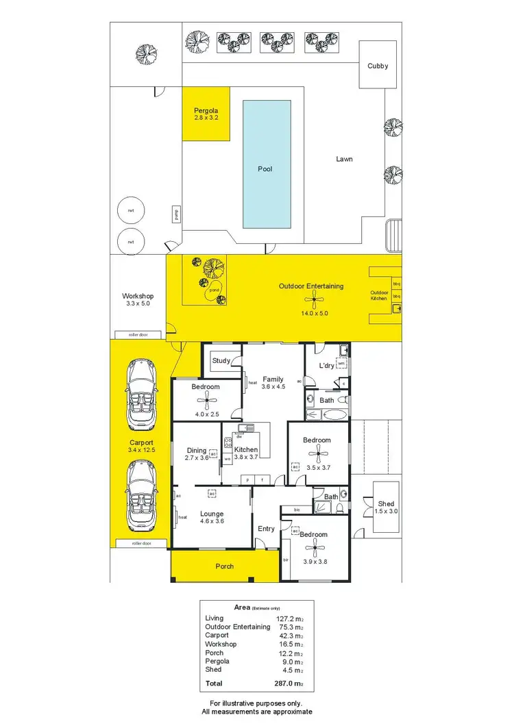 Floorplan of Homely house listing, 13 Rowell Road, Melrose Park SA 5039