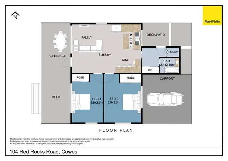Floorplan of Homely house listing, 104 Red Rocks Road, Cowes VIC 3922