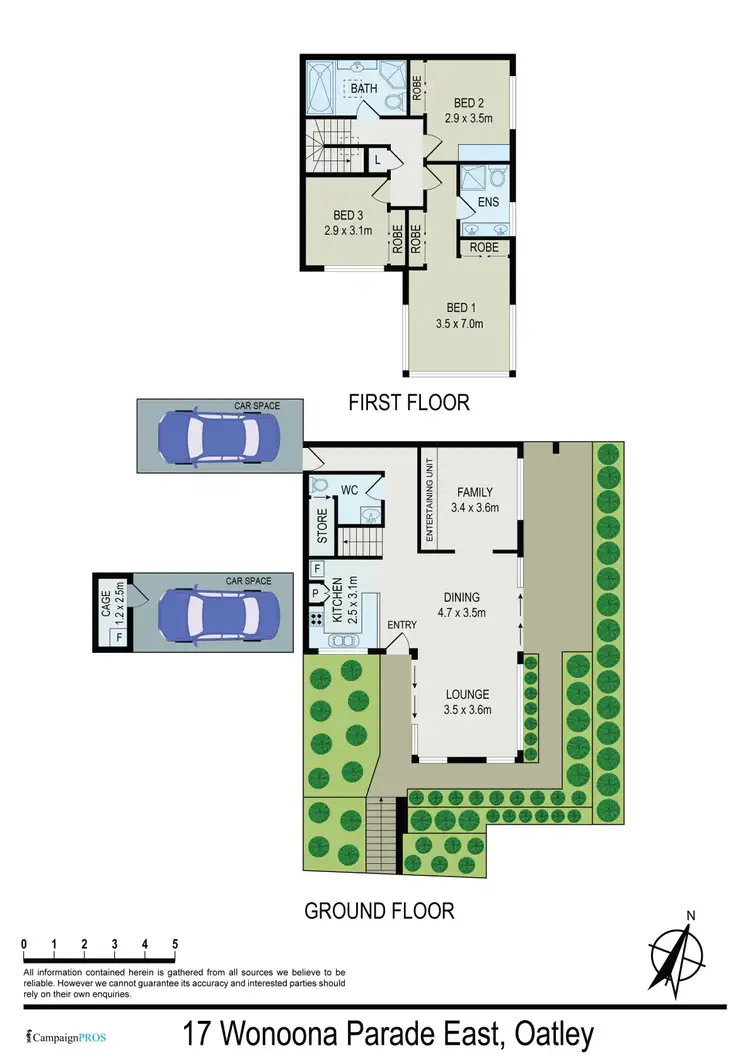 Floorplan of Homely townhouse listing, 17 Wonoona Parade East, Oatley NSW 2223