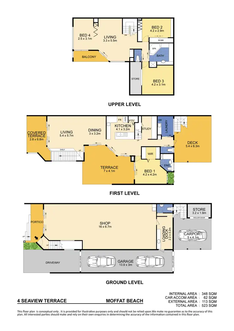 Floorplan of Homely house listing, 4 Seaview Terrace, Moffat Beach QLD 4551