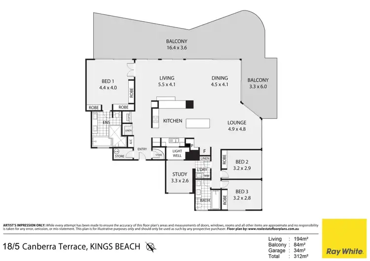 Floorplan of Homely unit listing, Unit 18/5 Canberra Terrace, Kings Beach QLD 4551