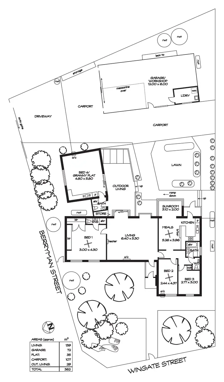 Floorplan of Homely house listing, 6 Wingate Street, Greenacres SA 5086