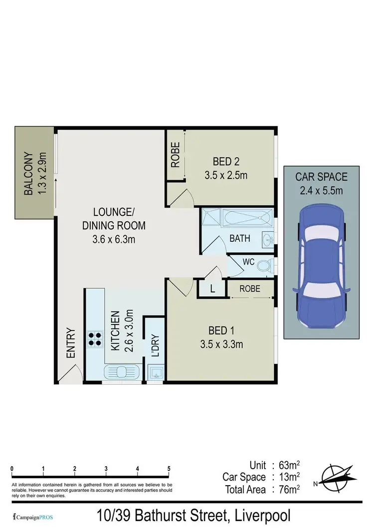 Floorplan of Homely unit listing, 10/39-43 Bathurst Street, Liverpool NSW 2170