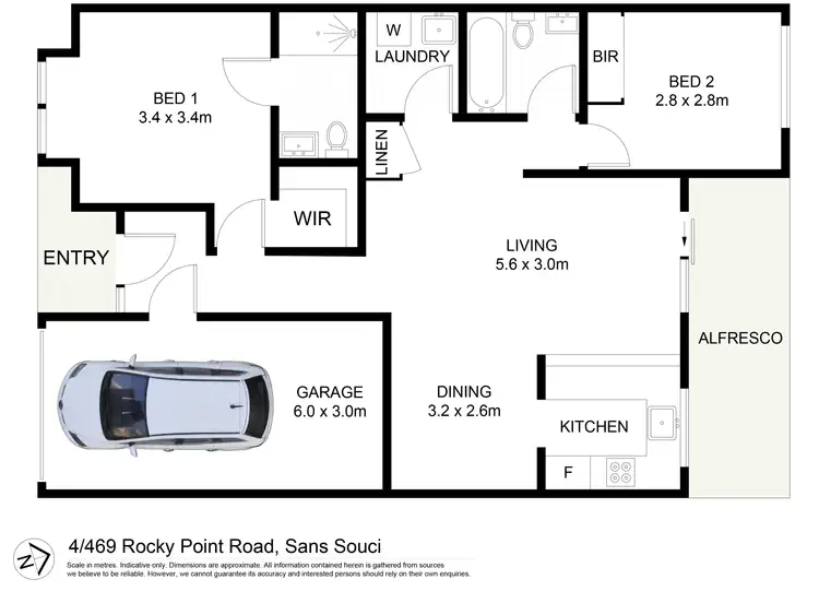Floorplan of Homely villa listing, 4/469 Rocky Point Road, Sans Souci NSW 2219