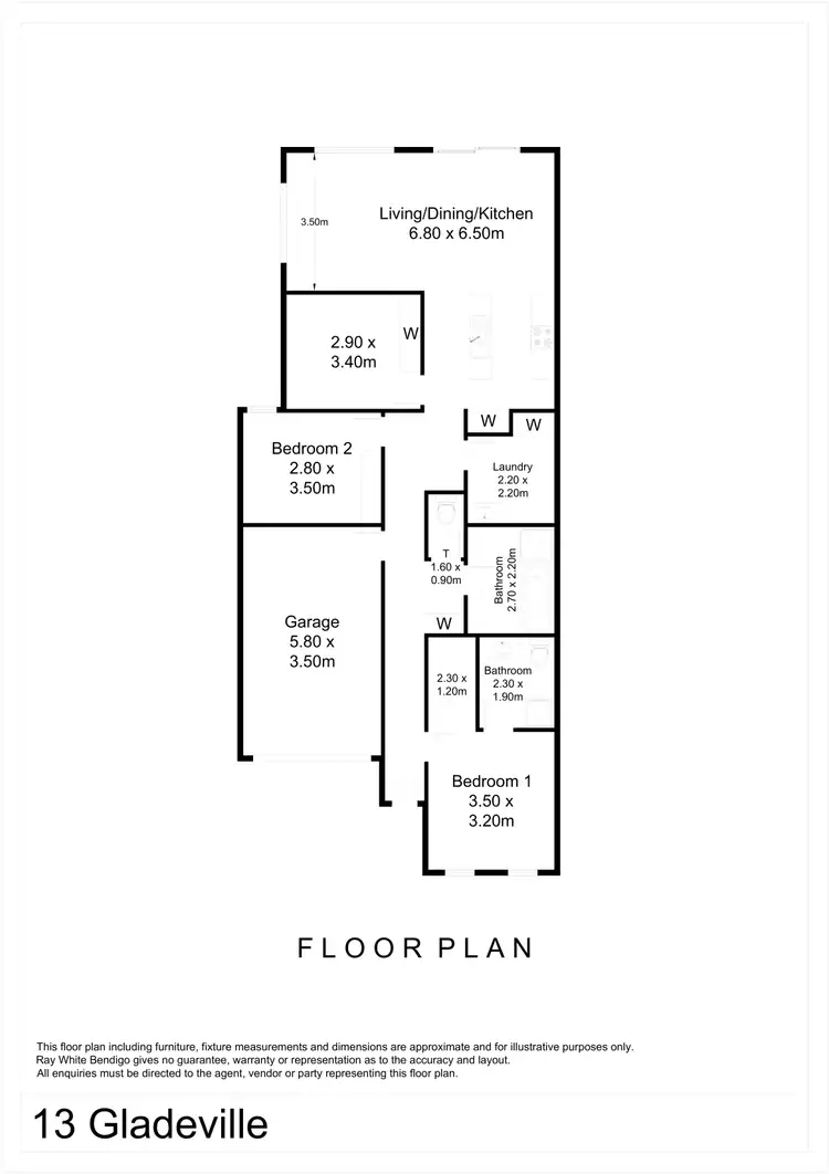 Floorplan of Homely house listing, 13 Gladeville Drive, Eaglehawk VIC 3556