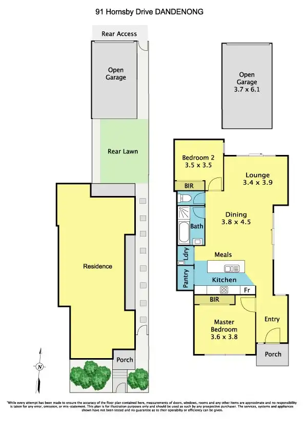 Floorplan of Homely unit listing, 91 Hornsby Street, Dandenong VIC 3175