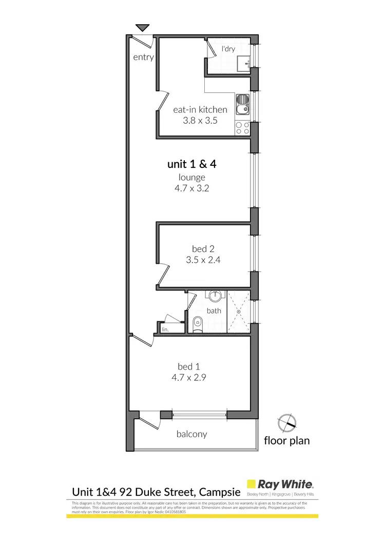 Floorplan of Homely block of units listing, 92 Duke Street, Campsie NSW 2194