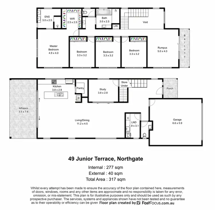 Floorplan of Homely house listing, 49 Junior Terrace, Northgate QLD 4013