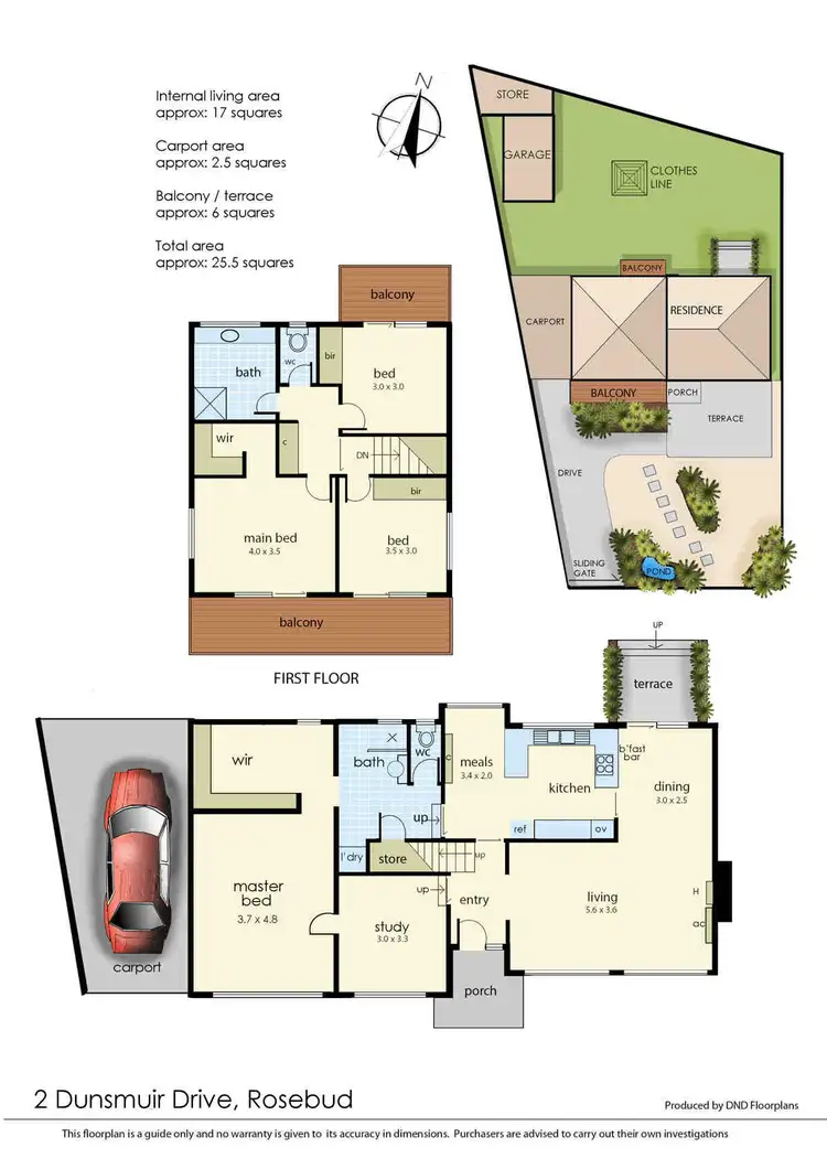 Floorplan of Homely house listing, 2 Dunsmuir Drive, Rosebud VIC 3939