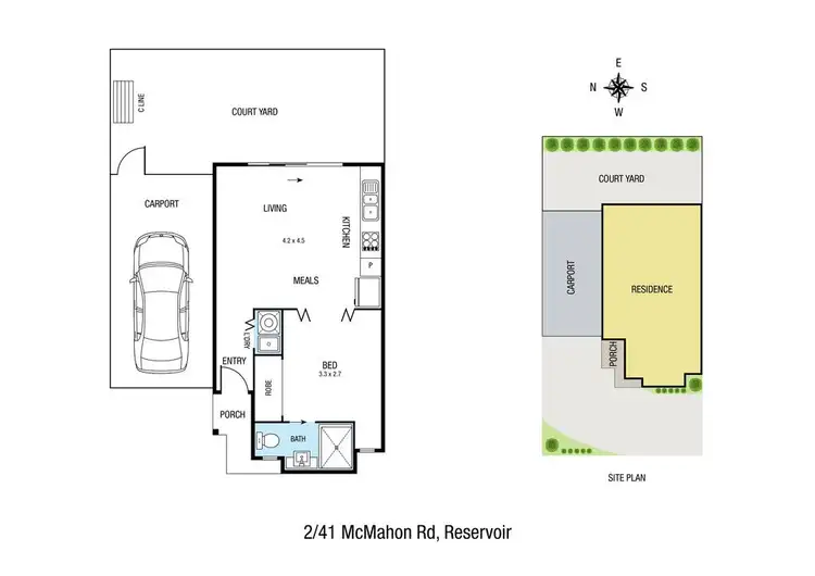 Floorplan of Homely unit listing, 2/41 McMahon Road, Reservoir VIC 3073