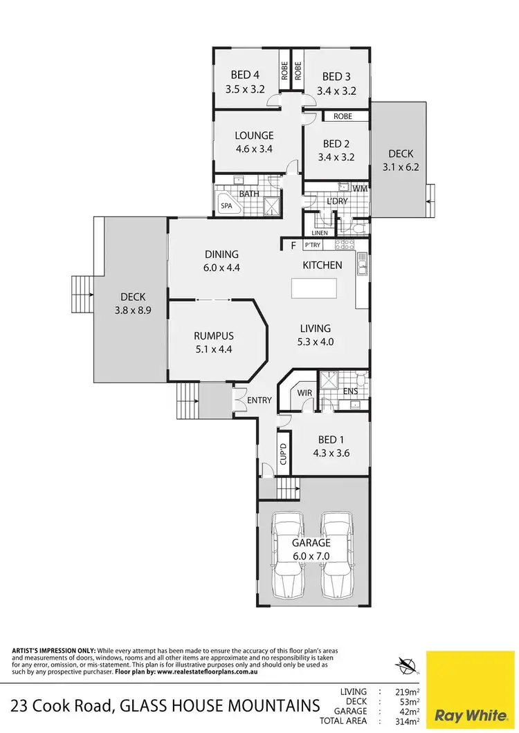 Floorplan of Homely house listing, 23 Cook Road, Glass House Mountains QLD 4518