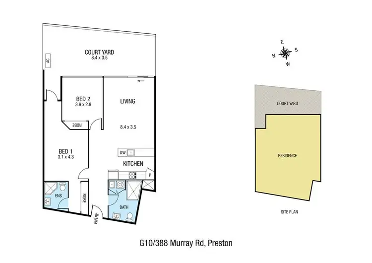 Floorplan of Homely apartment listing, G10/388 Murray Road, Preston VIC 3072