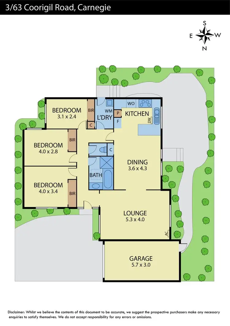 Floorplan of Homely unit listing, 3/63 Coorigil Road, Carnegie VIC 3163