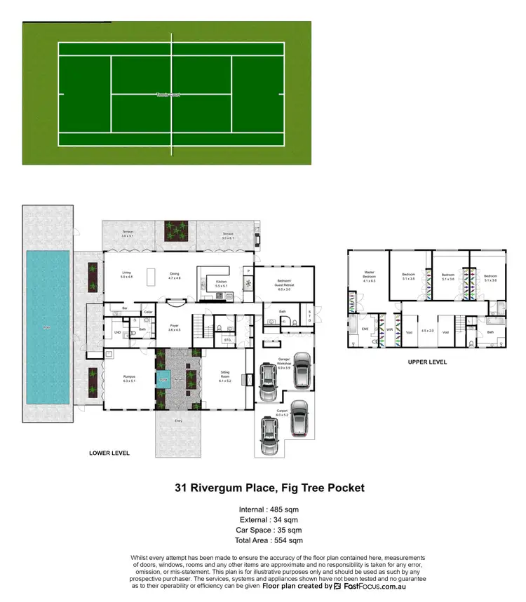 Floorplan of Homely house listing, 31 Rivergum Place, Fig Tree Pocket QLD 4069