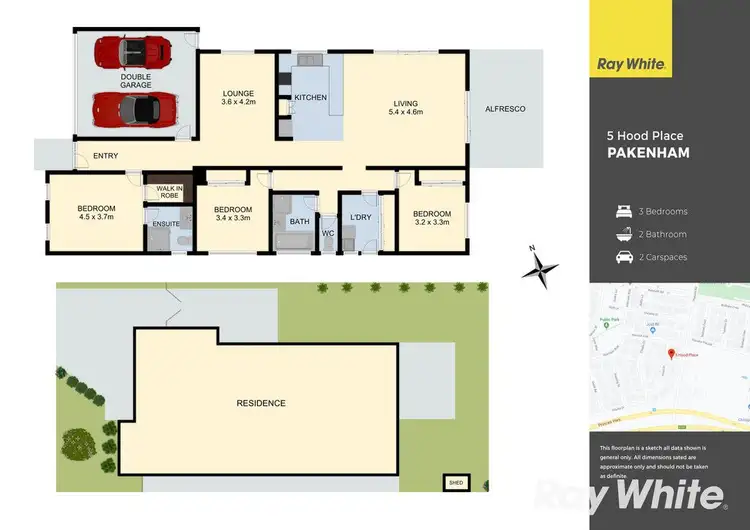 Floorplan of Homely house listing, 5 Hood Place, Pakenham VIC 3810