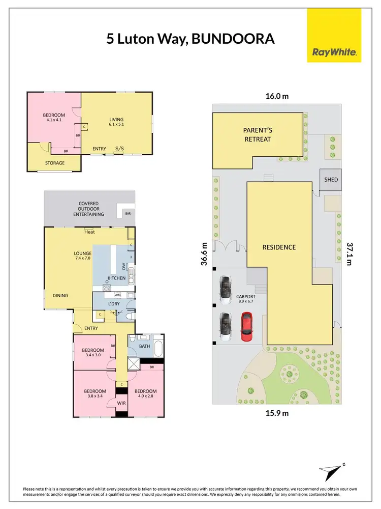 Floorplan of Homely house listing, 5 Luton Way, Bundoora VIC 3083