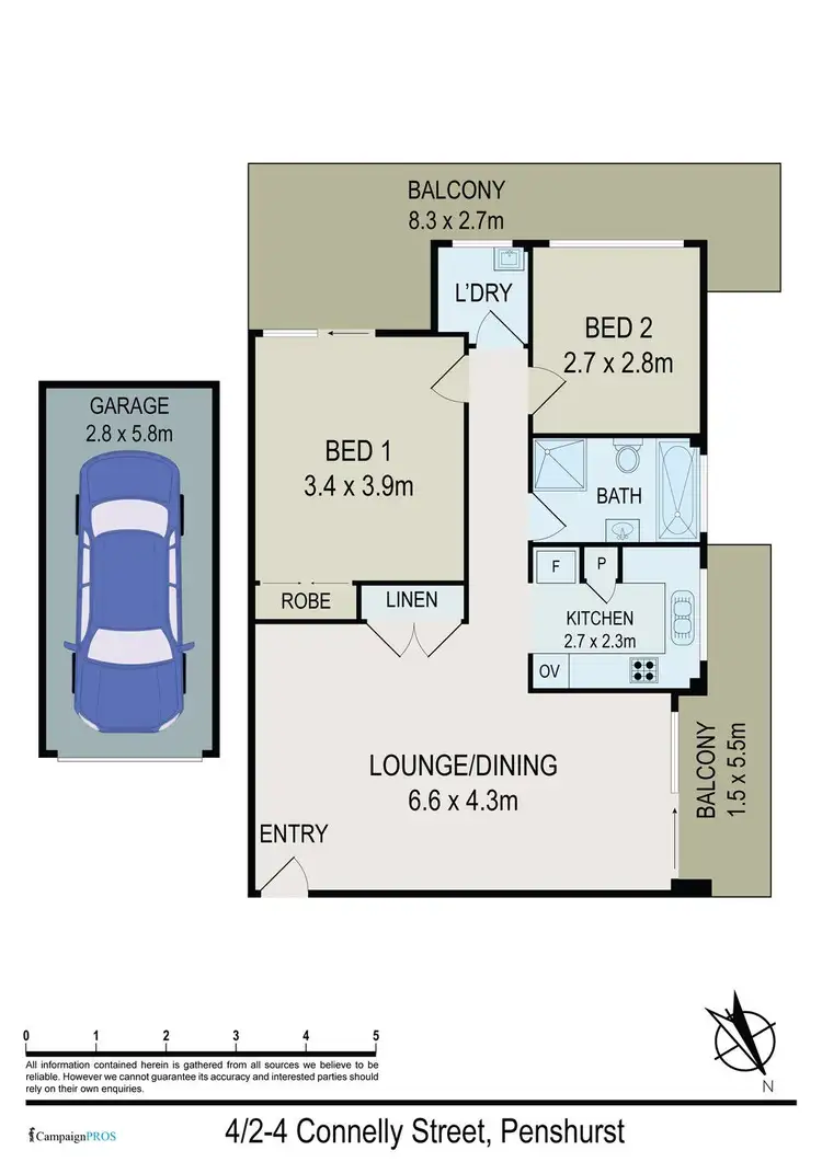 Floorplan of Homely unit listing, 4/2-4 Connelly Street, Penshurst NSW 2222