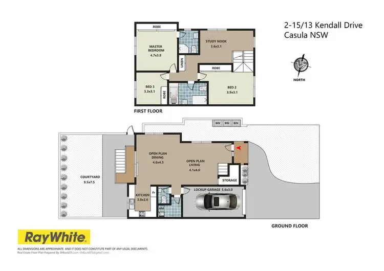 Floorplan of Homely townhouse listing, 2/13 Kendall Drive, Casula NSW 2170