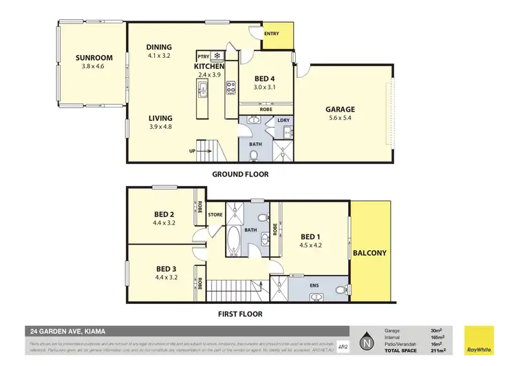 Floorplan of Homely semi-detached listing, 24 Garden Avenue, Kiama NSW 2533
