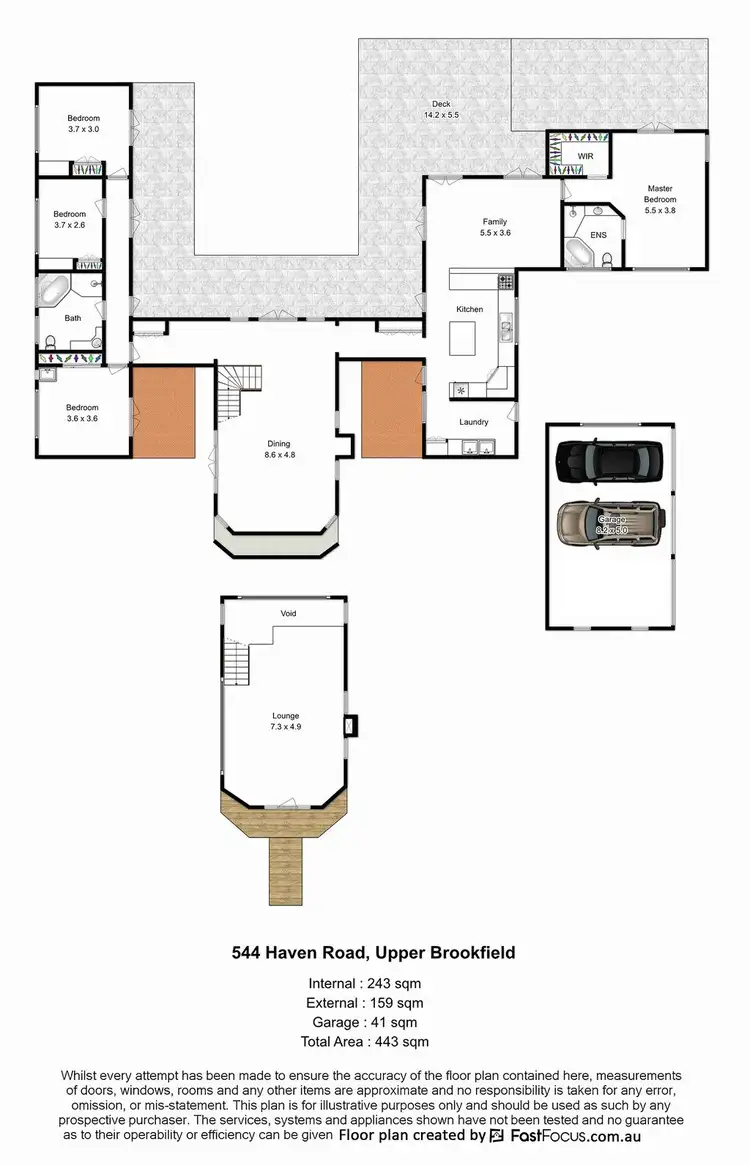 Floorplan of Homely rural property listing, 544 Haven Road, Upper Brookfield QLD 4069